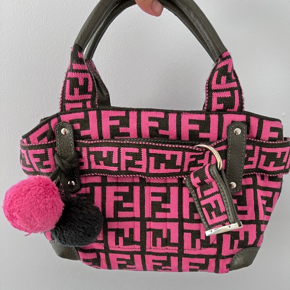 Fendi Handbags - FENDI Very cute knitted mini tote